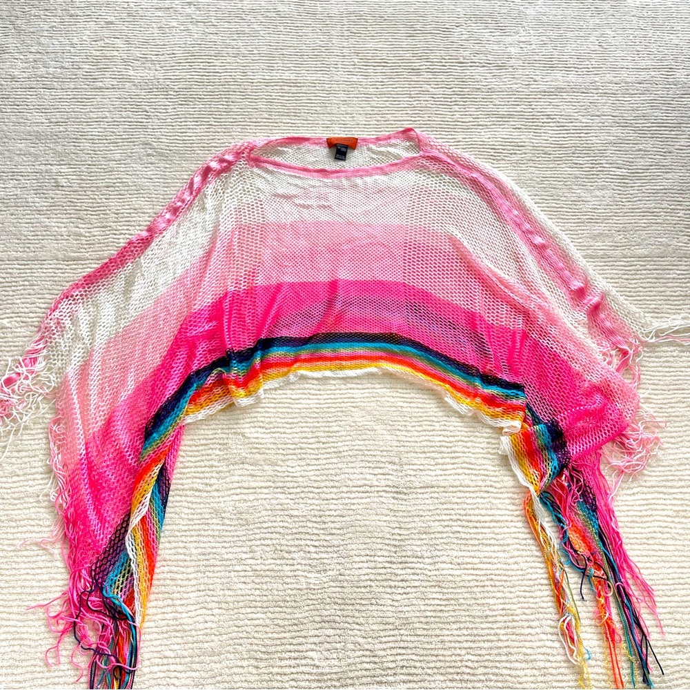 Missoni Pink and Rainbow Swim Coverup knit crochet